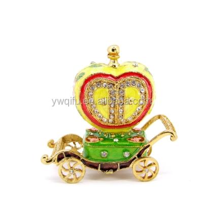 China Top Selling Products In Europe Best Trolley Gift Of Royal Material Metal Jewelry Box For Women QF4246 for sale