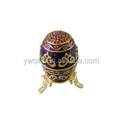 China 2017 Europe Favor Faberge Egg Trinket Box Easter Egg Gift Case Decoration Wholesale Wedding Souvenir (QF419) for sale