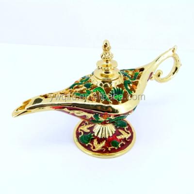 China Hot Sale Europe Aladdin Metal Lamp Antique Aladdin Jewelry Box Commercial Enamel Trinket Boxes (QF3028) for sale