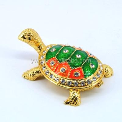 China Lovely Europe Trinket Turtle Shape Jewelry Box, Metal Animal Statue, Turtle Metal Jewelry Box for sale