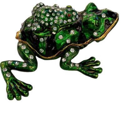 China Europe qifu metal craft frog trinket box for wedding favors for sale