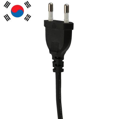 China Customization 2.5A 250V  Korea Standard laptop electric ac Power Cable 2pin hair dryer Plug cords for sale