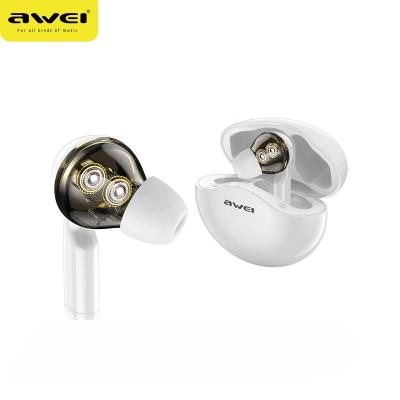 China Earbuds Awei Four Horns Earphone T12 Bluetooth 5.1 Drive Stereo True Sound Radio Dual In Ear Earbuds for sale