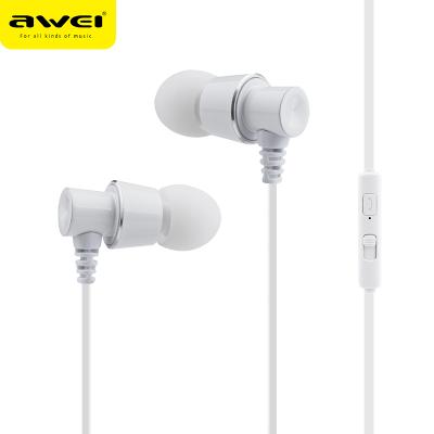 China In-ear Awei earbuds promotional wired gifts wired 3.5mm tereo earphone in ear earphone for mobile phone for sale