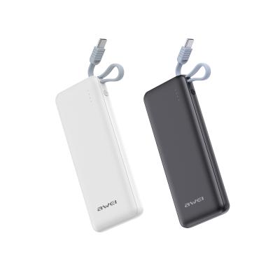 China Wholesale Latest P2K LED Display Buit-in 5000mAh Type-C Cable Mobile Power Bank Battery for sale