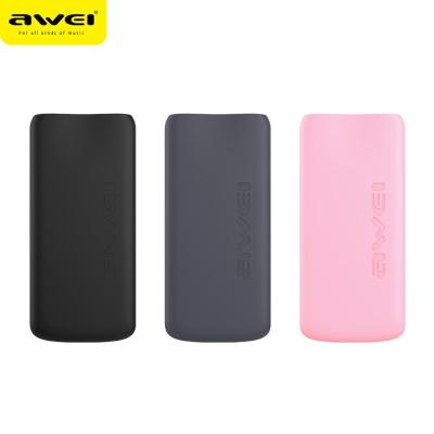 China Support Fast Original Factory Charging Cute Awei 10000mAh Portable Power Bank With Dual USB Output for sale