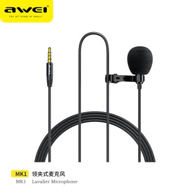 China Awei MK1 Microphone Headset Microphone Portable Mini MIC For Monotonous Live Streaming for sale