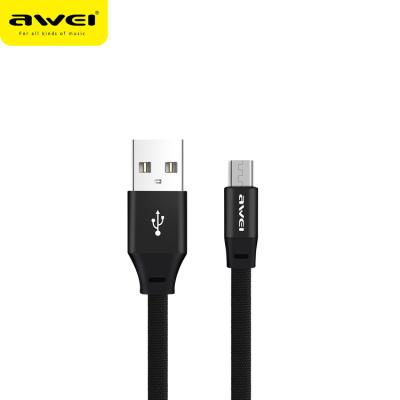 China 2018 AWEI Rose Gold Camera and 1 Meter Spring Android CL-98 Black Data Cable for sale