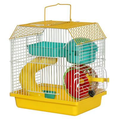 China Breathable Custom Pet Houses Plastic Small Animal Cage 2 Layer Luxury Hamster Cage for sale