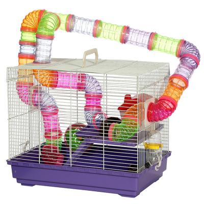 China Breathable Transparent Luxury Hamster Villa Cage Pet Animal Cage Hamster Cages For Sale for sale