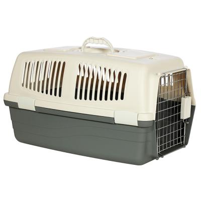 China Breathable Outdoor Travel Cat Box Houses Durable Portable Plastic Pet Dog Litter Box Carriers Cages for sale