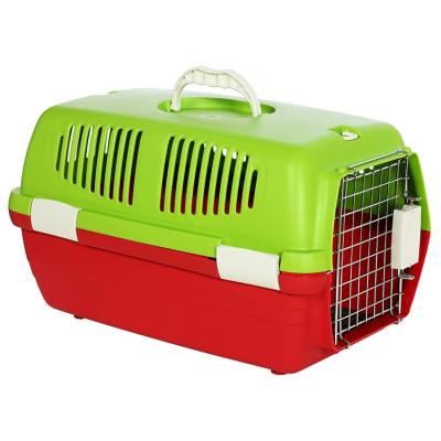 China Breathable High Quality Pet Accessories Plastic Pet Dog Cat Travel Carrier Transport Box for sale