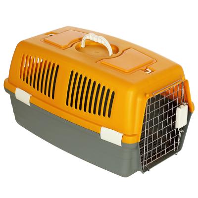 China Breathable Pet flight cage Outdoor Travel Cat Box Houses Durable Portable Plastic Pet Dog Litter Box Carriers Cages for sale