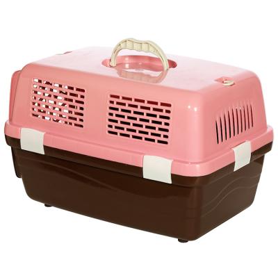 China Breathable Plastic Dog Carriers Durable Pet Carriers Houses Outdoor Travel Cat Transport Box for sale