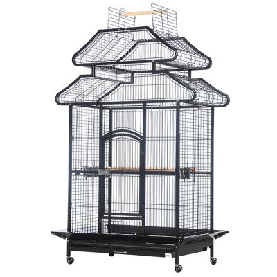 China Breathable A53# Factory Custom Foldable Indoor Outdoor Extra Large Bird Cages Parrot Cage for sale