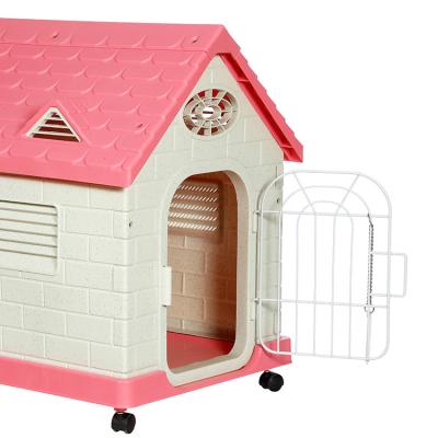 China Breathable 660# Eco Friendly Plastic Large Houses For Small Big Dogs Indoor Modern Pet Cat Houses for sale