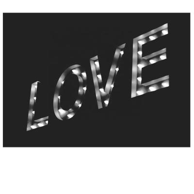 China Other LOVE Indoor Outdoor Decoration Bulb Sign Led Lighting Custom Letter Sign for sale