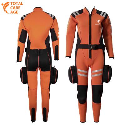 China Latest Custom TCA Logo One-Piece 4mm Water Rescue Suit Front Zip Neoprene Emergency Rescue Wetsuit Antibacterial for sale