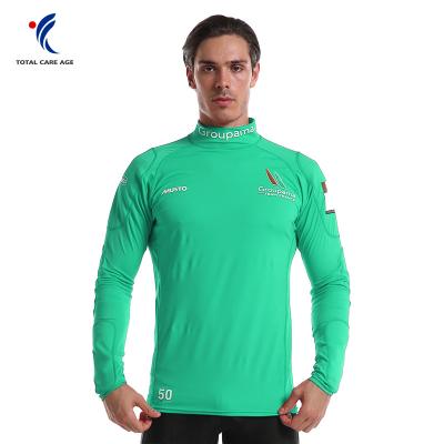 China Long Sleeve YIHENG OEM UPF 50 Sublimation Printed Rashguard Muttahida Majlis-e-Amal Bjj Fabric Double Guard Surf Durable Rashguard Long Sleeve for sale