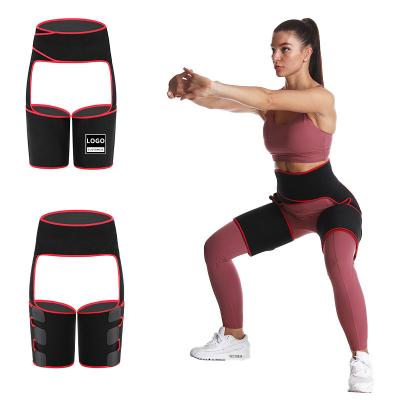 China YIHENG OEM Elastic 3 in 1 Neoprene Thigh Gum Gym Fitness Running Sweating Waist Trainer Belt Booty Sculptor for sale