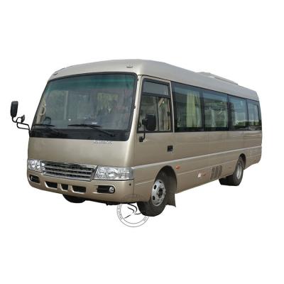 China Hot sale factory long range direct diesel 2 axle over 26 seat manual passenger rhd coaster bus < 4L for sale