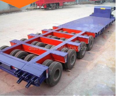 China Skeleton Truck Trailer Dongfeng Trailer , 3 Axle 40ft Low Container Flatbed Truck Semi Trailer And Trailer for sale