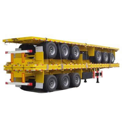 China 31 Ton Truck Trailer Haul Truck Flat Bed Container Semi Trailer for sale