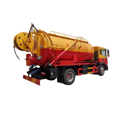 China Euro 5 Engine 180hp 3950mm 4500mm Volume 12cbm 4x2 Diesel High Cabin Vacuum Sewage Trucks 12 for sale