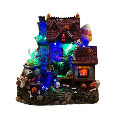 China Handmade Resin Kit Set Craft For Home of Europe Yinuo Hallowen Indoor Ornament Resin Folk Crafts for sale