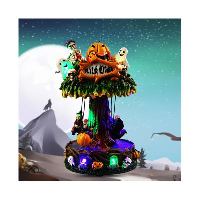 China Creative New Rotating Europe Personality Halloween Enumeration Ornaments Home Craft Mini LampResin Religious Decoration Resin Statue for sale