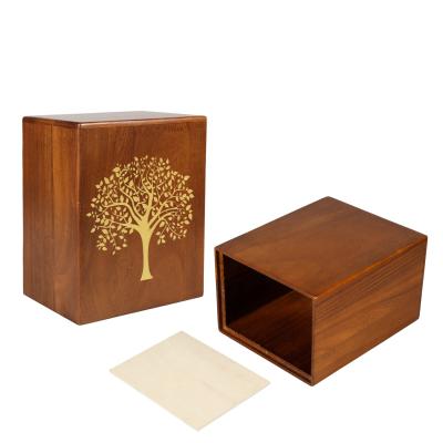 China European Style Unique Pet Funeral Urn For Dogs Keramiek Ashes Columbarium Pet Urn Wooden Box for sale