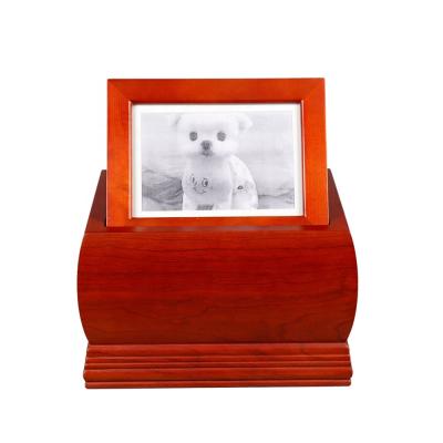 China European Style Custom High Quality Handmade Square Ashes Urn Boxes for Pet or Human Wooden for sale