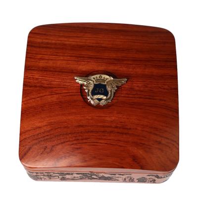 China Handmade Luxury Rosewood Paint Health Eco-friendly Product Packaging Wooden Gift Box With Custom Logo for sale