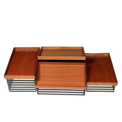 China Factory Wholesale Customized Eco-friendly Fruit Tray Custom High Quality Wood Display Rack for sale