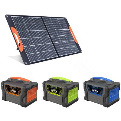 China Home Outdoor Solar Power Systems 1000W Generator Power Station Wireless Charging Portable Solar Power Supply for sale