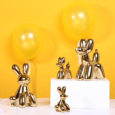 China Europe new design balloon living room modern simple Nordic cute golden wine dog and rabbit cabinet creative home decoration for sale