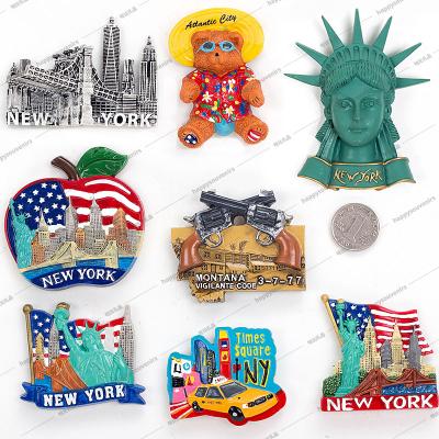 China Shape American Famous Building Art Decor Item Free Shipping Magnetic Style Fridge Sticker for sale