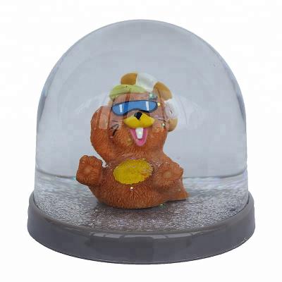 China China Hoops Animal Series Plastic Snow Globe For Sale Goods Snowball Gifts Acrylic Snow Water Globe For Kids for sale