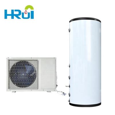 China Outdoor Water Heat Pump Split Refrigerant System Flow Heating Water Tank For Family Sanitary Hot Water for sale