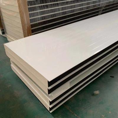 China 500mm-1120mm Building Material Heat Insulation PU Foam Sandwich Panel Green Metal Facade Embossed Panel for sale