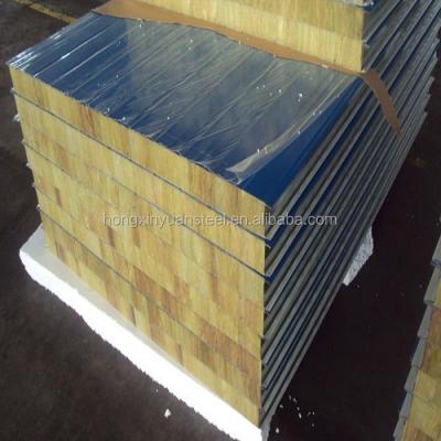 China Wall Maker Waterproof Insulation Rock Wool Sandwich Panel for sale