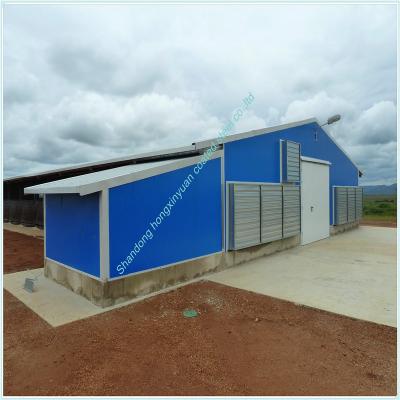 China Modern Galvernized Light Steel Structure Poultry Farm Chicken House For Feeding On Land for sale