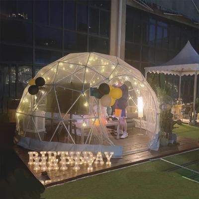 China Outdoor Luxury Transparent Party Igloo Dome Tent Stable Structure New Design For Restaurants / Cafe for sale