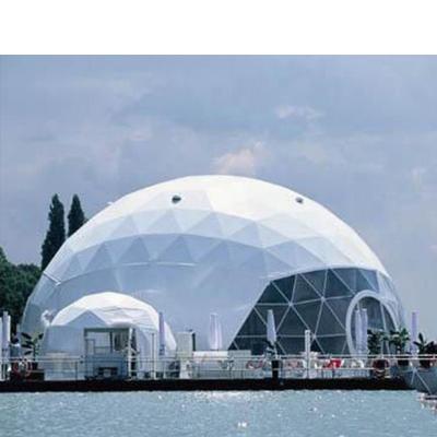 China Waterpoof 7m diameter pvc canvas geodesic dome tent/outdoor camping tent for sale