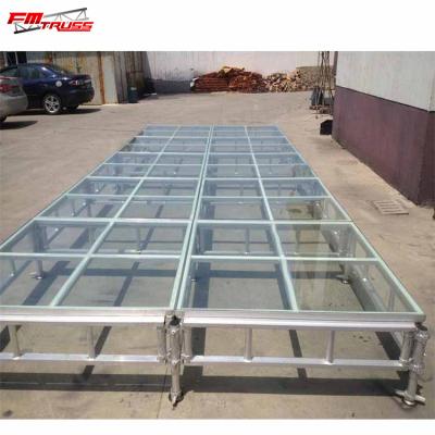 China 6082-T6/6061-T6 Aluminum Alloy Wedding Swimming Pool Acrylic Glass Step Deck Acrylic Transparent Step for sale