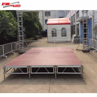 China Aluminum Alloy 6082-T6/6061-T6 Aluminum Alloy Folding Portable Movable Stage Modular Stage Platform System for sale