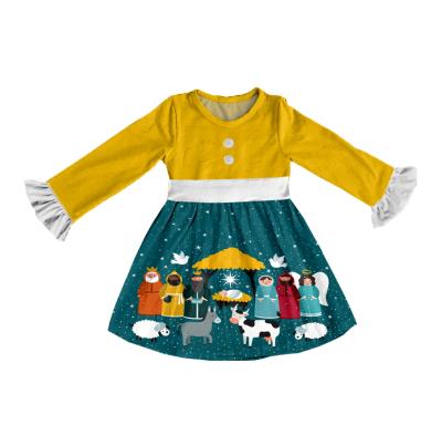 China Wholesale Other Wholesale Children's Clothing Set Girls Boutique Lovely Long Sleeve Ruffle Skirts for sale