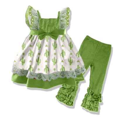 China Eco-Friendly Boutique Wholesale Eco-Friendly Cute Summer Cactus Baby Clothes for sale