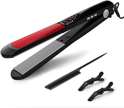 China Commercial Professional Hair Curler Fast Curling Straightener Led Digital Display Mch Heating Flat Iron Styling Hair Straightener for sale