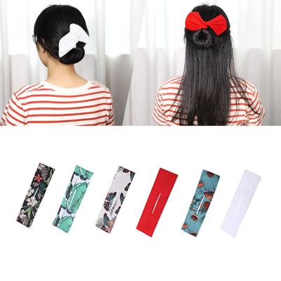 China Girl Hair Decoration Diy Hairstyles Bun Deft Hair Band Hair Fashion Tied Yarn Headband Multicolor Women Girls Deft Bun for sale